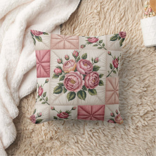 Floral Seamless Pattern, Roes Seamless Pattern Cushion