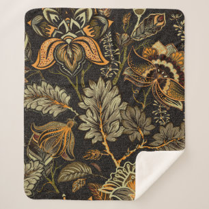 Floral seamless pattern, texture effect. Indian or Sherpa Blanket