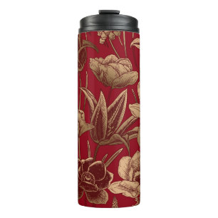 Floral seamless pattern. Vintage spring background Thermal Tumbler