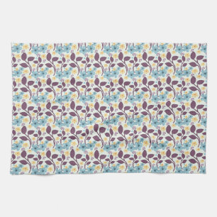 Floral Seamless Pattern Vintage Style Tea Towel