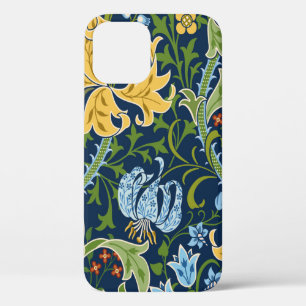 Floral seamless pattern with big flowers, lily and iPhone 12 case