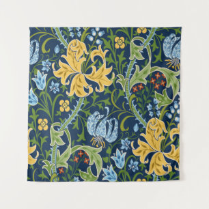 Floral seamless pattern with big flowers, lily and tapestry