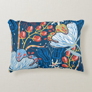  floral seamless pattern with exotic flowers and p decorative cushion