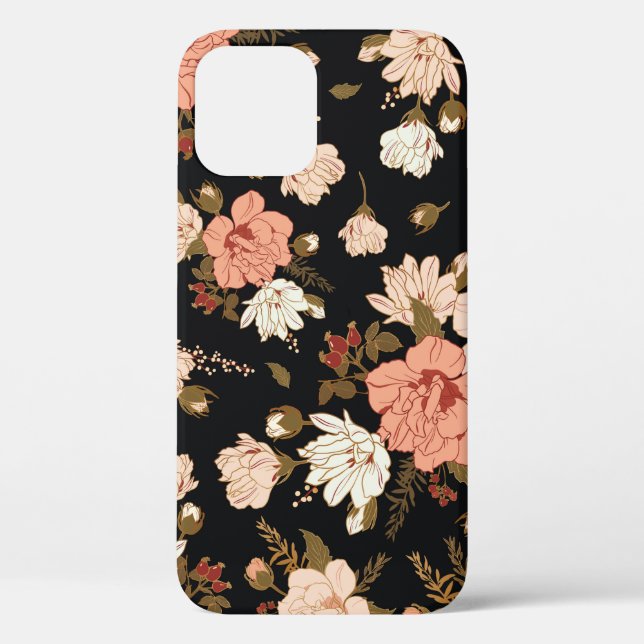 Floral seamless pattern with hibiscus. Floral back Case-Mate iPhone Case (Back)