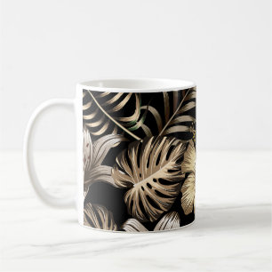 Floral Seamless Pattern with Leaves. Coffee Mug