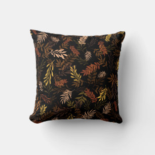 Floral seamless pattern with leaves. Seamless patt Cushion