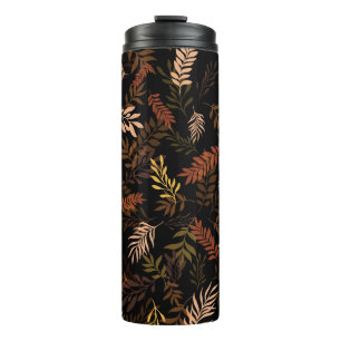 Floral seamless pattern with leaves. Seamless patt Thermal Tumbler