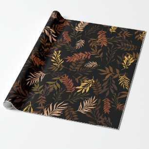 Floral seamless pattern with leaves. Seamless patt Wrapping Paper