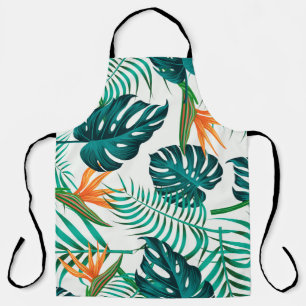 Floral seamless pattern with leaves. tropical back apron