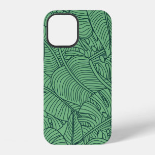 Floral seamless pattern with leaves. tropical back iPhone 12 case