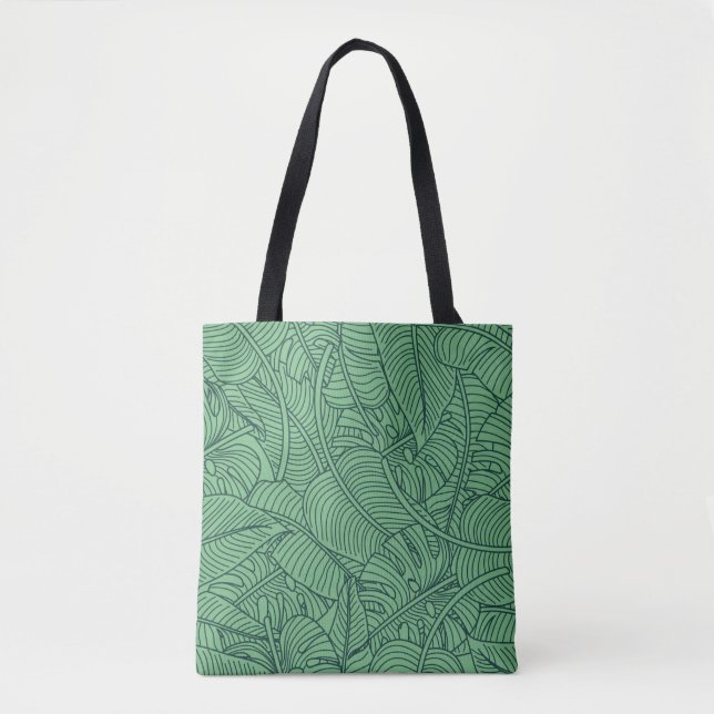 Floral seamless pattern with leaves. tropical back tote bag (Front)