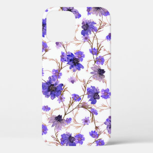 Floral seamless pattern with marigold flowers iPhone 12 case