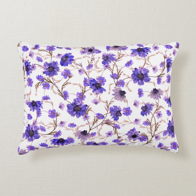 Floral seamless pattern with marigold flowers decorative cushion (Front)
