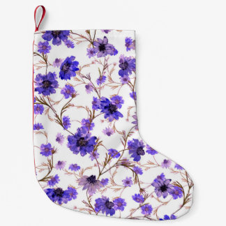 Floral seamless pattern with marigold flowers small christmas stocking