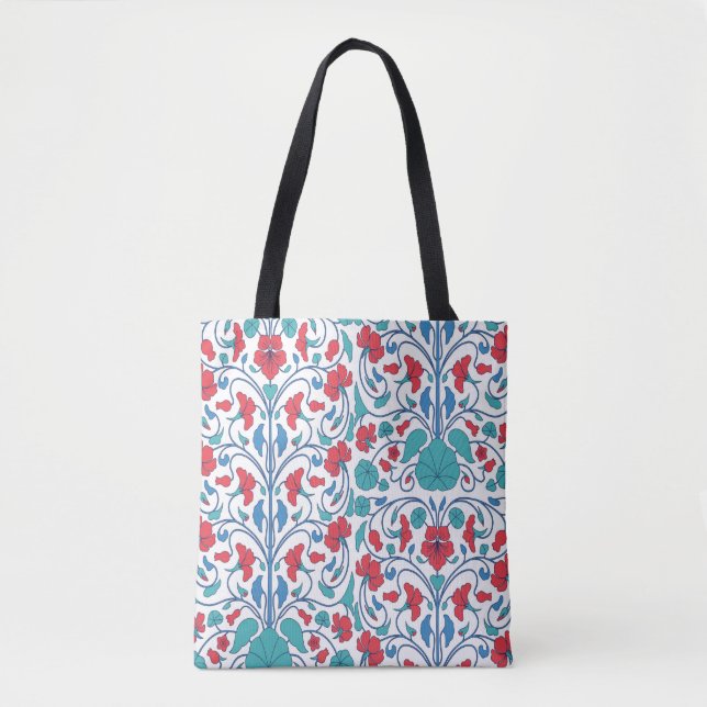 Floral seamless pattern with nasturtium flowers. A Tote Bag (Front)
