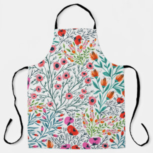 floral seamless pattern with summer bloomsfloral, apron
