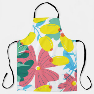Floral seamless pattern with tranparency elements. apron