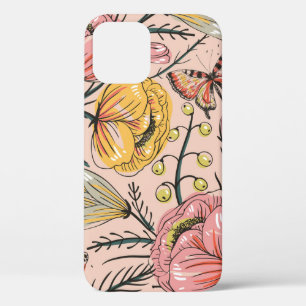  floral seamless pattern with vintage flowers and  iPhone 12 case