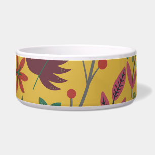 Floral seamless pattern yellow flowers and leaves
