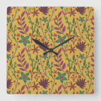 Floral seamless pattern yellow flowers and leaves