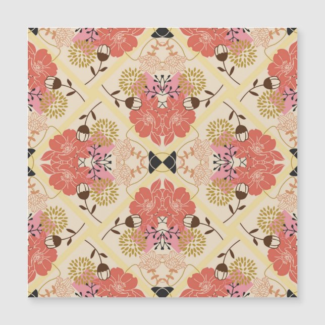 Floral seamless vintage pattern design. (Front)