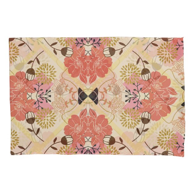 Floral seamless vintage pattern design. pillowcase (Front)