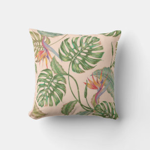Floral seamless vintage tropical pattern backgroun cushion