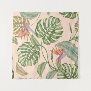 Floral seamless vintage tropical pattern backgroun tapestry