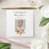 Floral Seed Packet Memorial Funeral