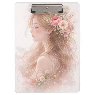 Floral Self Care Clipboard   Aesthetic 