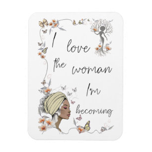 Floral Self Love Gift for Women Magnet