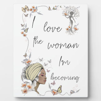 Floral Self Love Gift for Women Plaque