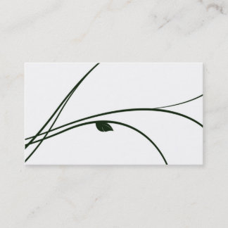 Floral Series - 02 - White/Green Business Card
