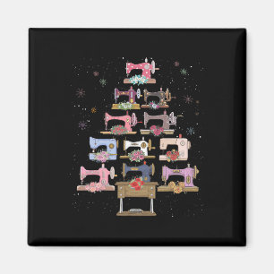 Floral Sewing Christmas Tree Quilting Sewing Lover Magnet