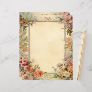 Floral Shabby Chic Junk Journal Vintage Paper