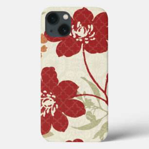 Floral Shadows in Red and Orange iPhone 13 Case