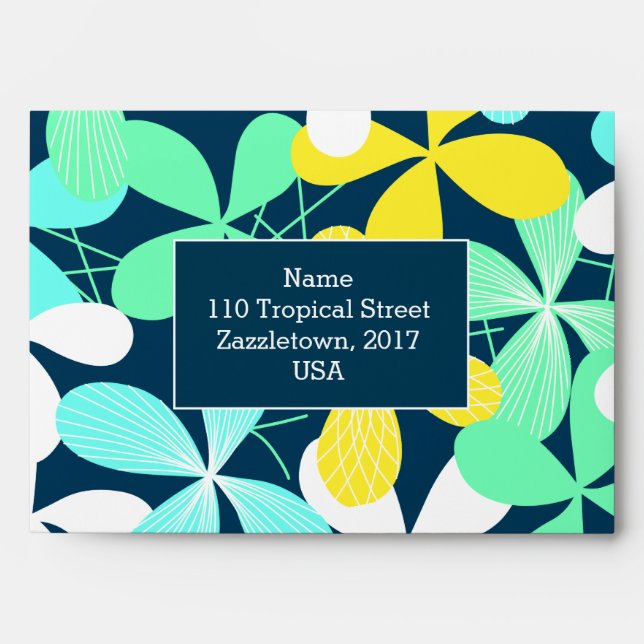 Floral shapes and lines envelope (Front)