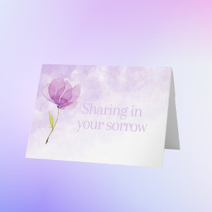 Floral Sharing Your Sorrow Sympathy Condolence Card