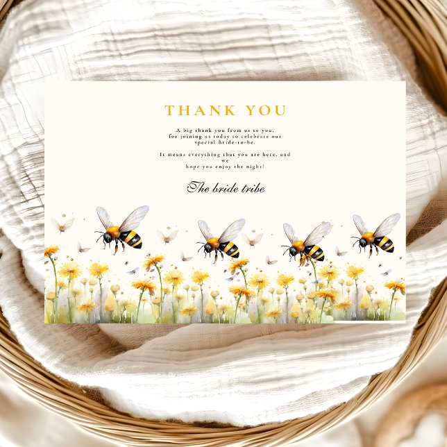  Floral She Found Her Honey Bridal Thank You Card (Creator Uploaded)