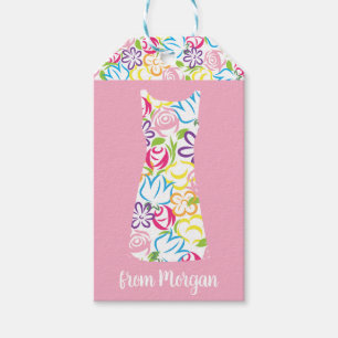 Floral Shift Dress Personalised Gift Tag