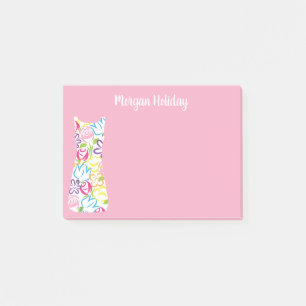Floral Shift Dress Personalized Post-it Notepad