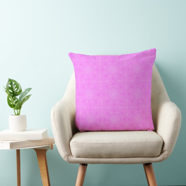 Floral Shocking Pink Cushion (Chair)