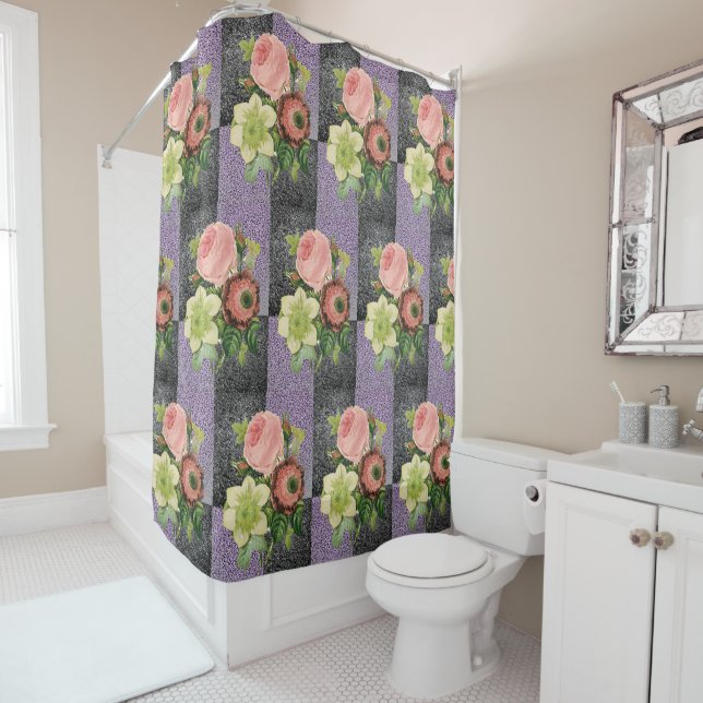 Floral shower curtain (In Situ)