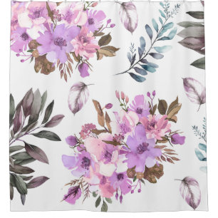 Floral shower curtain