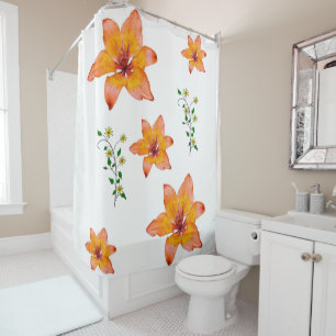 Floral shower curtain