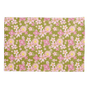 Floral Shower Snow Green Tea Pillow Case