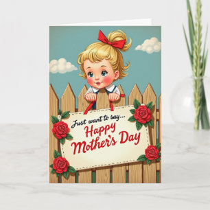 Floral Sign Mothers Day Card