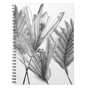 Floral Silhouette - Grey Notebook