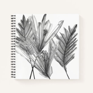 Floral Silhouette - Grey Notebook