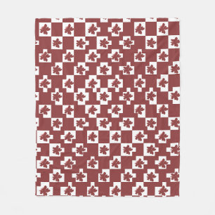 Floral silhouette pattern. fleece blanket